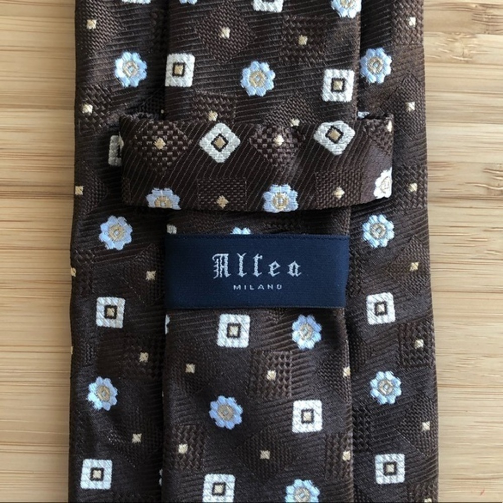 Altea Brown & Tan Silk Neck Tie
